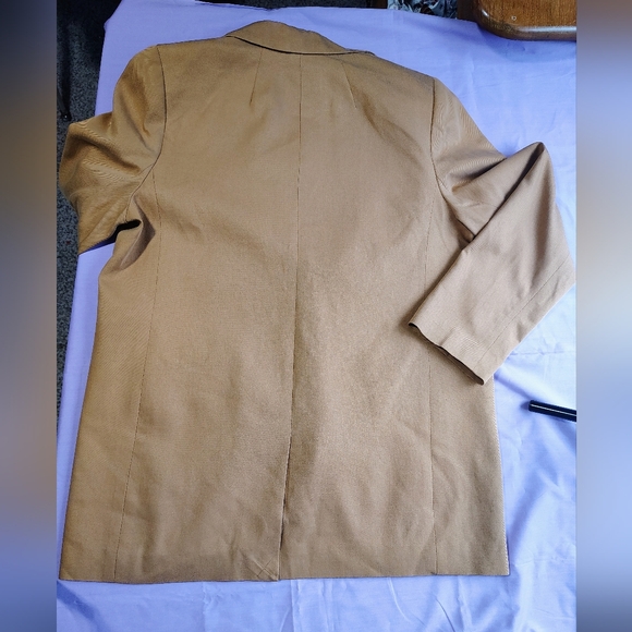 NWT Madewell The Larsen Blazer in drape-wave Toffee 1 button Closure L. - Picture 5 of 16